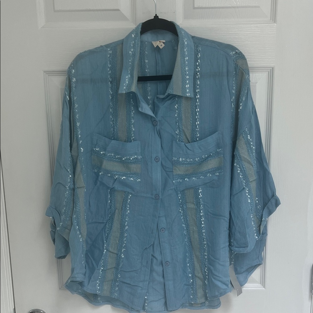 Surf Gypsy Blue Button-Up Shirt and matching pants